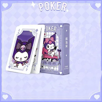  Kawaii Sanrioes Anime Kuromi Cinnamoroll Benim Melody Iskambil Kartları Sevimli Karikatür Oyunu Poker Kartları Masa Oyunları Kartları Poker Kartları Oyuncak