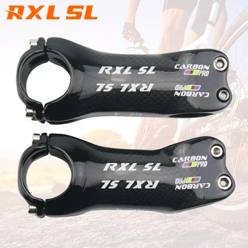  RXL SL Karbon Fiber Bisiklet Kök bisiklet sapları 28.6 mm MTB Kaynaklanıyor 6/17 Açı 3 K Parlak Yol / Dağ Bisikleti Karbon Kaynaklanıyor Bisiklet