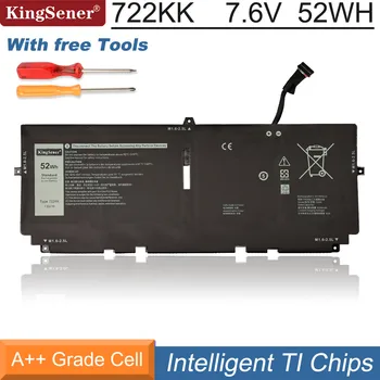  KingSener 722KK Laptop Batarya İçin Dell XPS 13 9300 9310 9380 Serisi P117G P117G001 P117G002 2XXFW FP86V WN0N0 7.6 V 52Wh