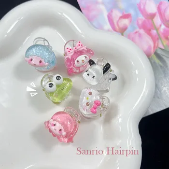  Sanrio Kawaii Mymelody Hello Kitty Pachacco Saç Tokası Sevimli Tatlı Kız Gibi Kalp İnce Flaş Saç Tokası Karikatür Patlama Saç Tokası