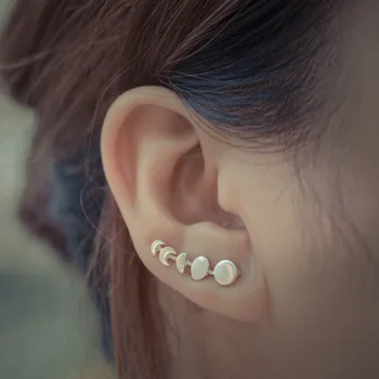 Kore Küpe moda takı Ay Evreleri Dağcılar Oorbellen Küpe Kadınlar İçin Düğün Küpe Toptan Saplama Küpe Brinco