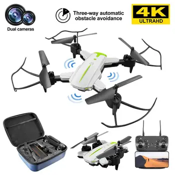  KY605 Pro Drone İle 4K Çift HD Kamera Hava Fotoğrafçılığı Quadcopter Profesyonel WİFİ FPV Helikopter RC Drone Oyuncaklar Çocuk Hediye