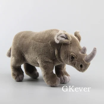  34 CM Gerçek Hayat Gergedan Peluş doldurulmuş oyuncak Bebek Simülasyon Doldurulmuş Hayvan Bebek Yumuşak Oyuncaklar Çocuklar için