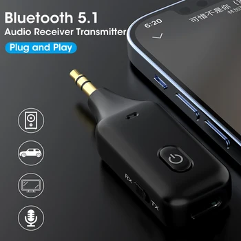  Nıye 3 in 1 Kablosuz USB Bluetooth 5.0 Adaptörü Ses Alıcı Verici 3.5 mm AUX adaptador için araba TV pc bilgisayar Ev Stereo