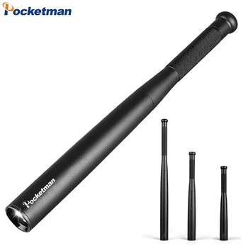  Pocketman Taşınabilir beyzbol sopası LED el feneri Süper Parlak alüminyum alaşımlı Meşale Acil Durum ve Kendini Savunma z44