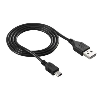  Yüksek Hızlı 80cm USB 2.0 Erkek A Mini B 5-pin şarj kablosu dijital fotoğraf makineleri İçin Çalışırken değiştirilebilir USB veri şarj cihazı Kablosu Siyah
