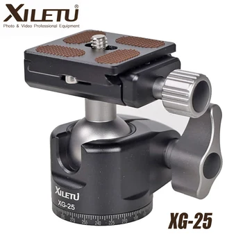  XILETU XG-25 Profesyonel Panoramik tripod döngüsü Kafa 360 Derece Hızlı Bırakma Alüminyum Alaşımlı Ballhead Dağı Kamera için