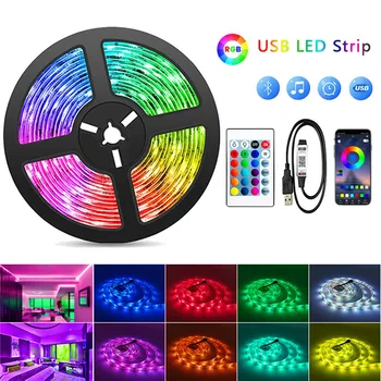  2022 LED şerit ışık şerit Şerit RGB yama 5VLED TV odası dekorasyon atmosfer ışığı USB arka diyot ışık şeridi Neon ışık