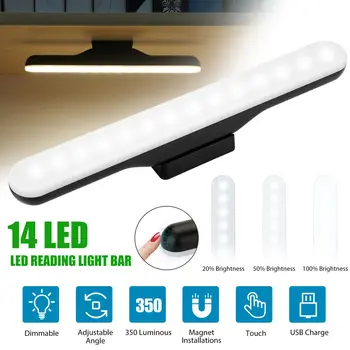  Asılı manyetik okuma ledi bar ışığı kademesiz Karartma dokunmatik sensör gece ışıkları USB şarj edilebilir 5V dolap mutfak LED lamba