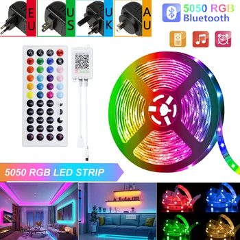  Led ışık Şeritleri Bluetooth müzik SMD5050 duvar lambası 12V bant Yatak odası Dekorasyon için Şerit TV Masaüstü Ekran Arka Diyotlar