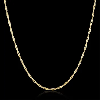  altın Renk zincir kolye düğün sevimli kadın kolye için klasik takı hediye KC023 toptan 18K moda nefis güzel 