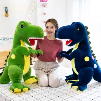  Dinozor Doldurulmuş Oyuncaklar 45-60cm peluş oyuncaklar Karikatür Tyrannosaurus Sevimli doldurulmuş oyuncak Bebekler Çocuklar Çocuklar için doğum günü hediyesi Juguetes