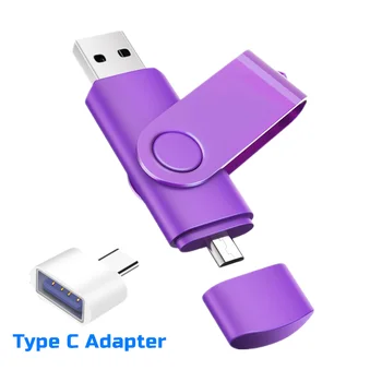  3 İN 1 Metal OTG 128 GB 64 GB Flash USB sürücü 2.0 32 GB Kalem Sürücüler 16 GB Bellek Sopa Hediyeler Tipi c Adaptörü 8 GB U Disk 4 GB