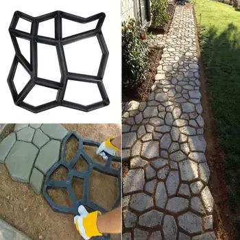  Yeni Kullanımlık DIY Elle Kaldırım Bahçe Yürüyüşü Kaldırım Kalıp Kaldırım Çimento Tuğla Taş Yol Beton Kalıpları Yolu Maker Aksesuarları