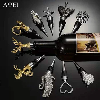  Aslan Kuğu Antilop Kafa Şarap Ağız şarap akıtıcı Şarap Stopper Çinko Alaşım Şarap Stopper Barmen Aracı Şarap Aksesuarları Hediye