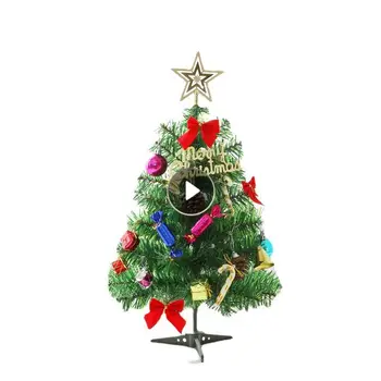  50cm Mini Küçük Noel Ağacı LED Dize İşıklar Süsler Akülü Masa Dekoratif Noel Ev Ofis İçin