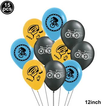 15 Adet 12 inç Bisiklet Lateks Balon Yol Yarış Balon Bisiklet Motocross Parti Malzemeleri Çocuklar Çocuk Doğum Günü Iyilik Bisiklet Balonlar