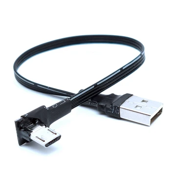  Yukarı Aşağı Sol Sağ Açılı 90 Derece USB mikro USB Erkek USB erkek Veri Şarj bağlantı Kablosu 25cm 50cm Tablet için 5ft 1m