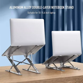  Ayarlanabilir dizüstü standı Alüminyum Macbook Tablet Dizüstü Standı Masa Soğutma Pedi Katlanabilir Dizüstü bilgisayar tutucu