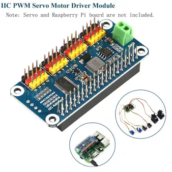  16-CH PWM Servo Motor Sürücü Modülü Kalkanı genişletme kartı HAT Ahududu Pi Sıfır 2 W WH 3B Artı 3 4B NVIDIA Jetson Nano B01