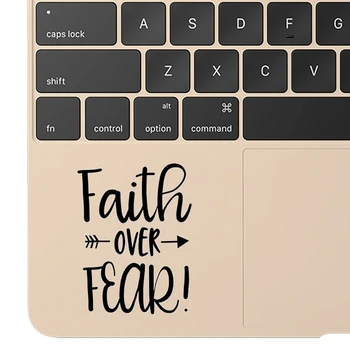  İnanç Üzerinde Korku Inspired Alıntı Laptop Sticker için Macbook Pro 16 Hava 13 Retina 11 15 İnç Mac Vinil Trackpad Cilt Dizüstü Çıkartması