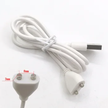  2pin 8mm Şarj Edilebilir Yetişkin Oyuncaklar İçin DC Vibratör Manyetik kablo kordonu USB Güç Kaynağı şarj aleti kablosu Seks Ürünleri Seks Makinesi