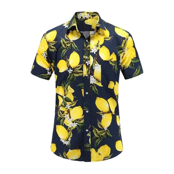  Yeni Hawaii Tasarımcı Gömlek erkek Plaj Kısa Kollu Gömlek Satılık Ropa De Hombre Erkek Gömlek 2020 Moda