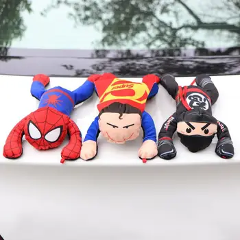  Örümcek adam Araba Bebek peluş oyuncaklar Dışında Asmak Oyuncak Sevimli Oto Aksesuarları Araba Dekorasyon 33 cm