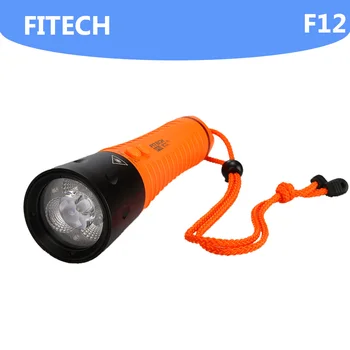  Sualtı FİTECH F12 Dalış 100 M El Feneri 600 lümen XML U2 LED Torch Su Geçirmez lamba ışığı Güç bankası olarak olabilir