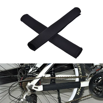  2 adet Siyah Bisiklet MTB Bisiklet Zinciri Koruyucu Bisiklet Çerçeve Zincir Koruyucu Kılavuz Bisiklet Zinciri Yayınlanan Koruyucu Aksesuarları