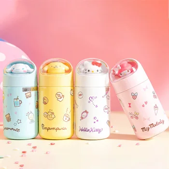  Kawaii Sanrio Hello Kitty Benim Melody Cinnamoroll Pom Pom Purin Su Bardağı Sevimli Kupa Kız Kalp Mini Taşınabilir Fincan Oyuncaklar kızlar için
