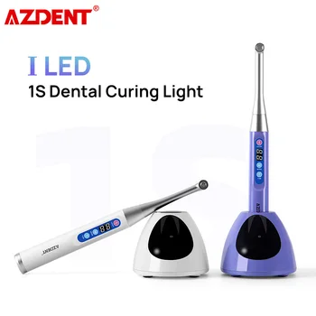  AZDENT Akülü LED diş tedavi ışığı 1 saniye mavi ışık LED tedavi lambası 2400 mw / cm2 3 modları dalga boyu 440nm-480nm