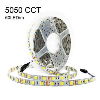  LED 5050 SKK şerit ışık 5 m DC 12 V esnek bant 60LED / m sıcak doğal beyaz DC12V su geçirmez 300 LED piksel ev dekorasyon