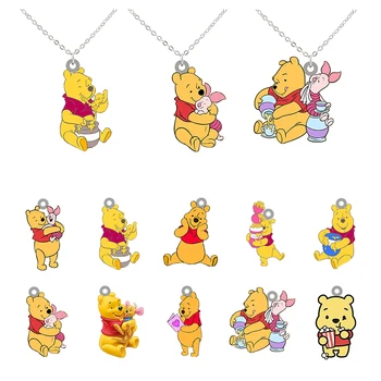  Disney Winnie The Pooh Kolye Çeşitli Stilleri Sevimli Reçine Karikatür Animasyon Kolye Kızlar İçin Uygun Parti Takı