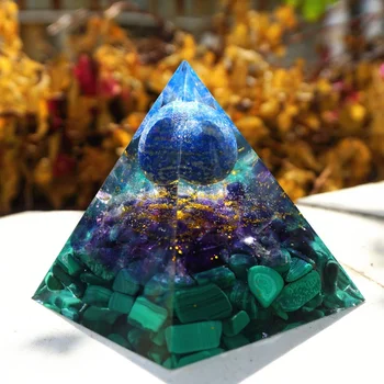  1 ADET Sihirli orgonit piramidi Süs 3D Enerji Piramidi Doğal Kristal Şifa Piramidi (11 Stilleri)