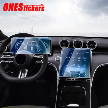  Araba Merkezi Navigasyon Enstrüman Ekran Temperli Cam koruyucu film Mercedes Benz C Sınıfı İçin W206 C200 C220 C260 C300 2022+