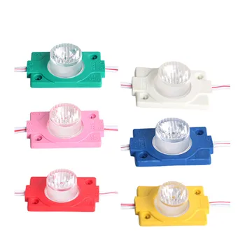  10 ADET Led Şerit Modülü 12v cob lambası Lens İle Reklam Tasarımı İşareti Arka Dükkanı Afiş Su Geçirmez Beyaz Kırmızı Yeşil Mavi