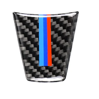  Karbon Fiber Araba Styling Etiketler Oto İç direksiyon Dekorasyon Kapak Koruyucu Paneli Yama BMW 3 Serisi için E90/E92/E