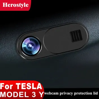  Gizlilik kamera kılıfı Tesla Modeli 3 Y Araba Adhesivos İç Aksesuarları Araba Çıkartmaları Araçlar Gizlilik Kamera Koruma Kapağı