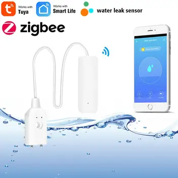  Zigbee Su Kaçak Dedektörü Su kaçak Sensörü Alarmı Akıllı Ev Tuya Smartlife APP Uzaktan Kumanda Alexa Google Ev İle Çalışmak
