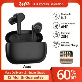  233621 Axel ANC TWS Bluetooth 5.1 Kulaklık Hibrid Aktif Gürültü İptal Hızlı Şarj kablosuz kulaklıklar Oyun Kulakiçi