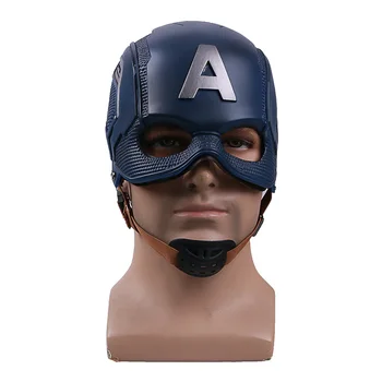  Cosplay Kask Süper Kahraman Kaptan Amerika Kask Steven Rogers Maskesi PVC Adam Yetişkin Cadılar Bayramı Kostümleri Parti Prop