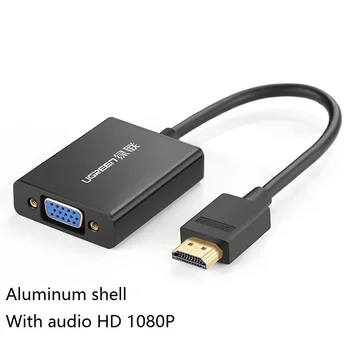  UGreen HD VGA Ses HDMI Uyumlu Arayüzü Video Dönüştürücü Adaptör Kablosu TV Bilgisayar Projektör