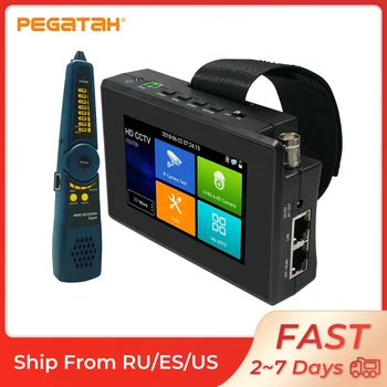  PEGATAH 4K Bilek IP kamera test cihazı CCTV Test Cihazı 4 İnç H. 265 AHD/CVI / TVI Analog Dokunmatik Ekran kamera test cihazı IPC Monitör POE Test Cihazları