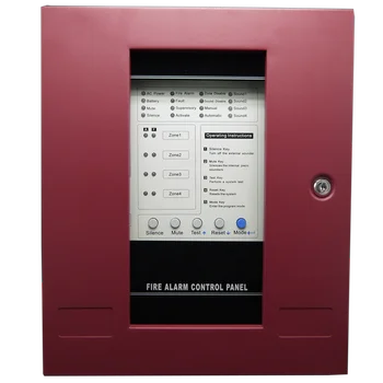  4 Bölge Yangın Alarmı Kontrol Paneli Yangın Alarmı Kontrol Sistemi Konvansiyonel FACP Yangın Söndürme Kontrolörü