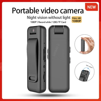  VİRAN Mini Kamera Full HD 1080 P Mikro Vücut Kamera Gece Görüş DV Video Ses Kaydedici İle 180 Dönen len küçük kamera