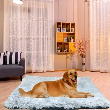  Peluş Köpek Yastık yıkanabilir Yumuşak Pet köpek yatağı serme yatak Kedi Yatakları Köpek Pedi Kış sıcak evcil hayvan battaniyesi Büyük Orta Köpekler Yastık