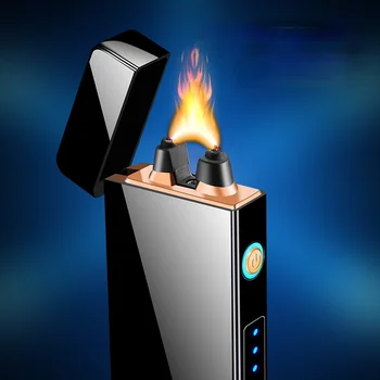  Güç Alev Yaratıcı doldurulur çakmak USB High-end Hediye Sigara Seti Puro Çakmak Araçlar Erkekler için Teknoloji Hediyeler
