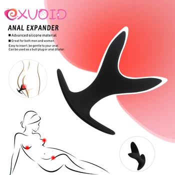  EXVOID Açılış Popo Genişletici Spekulum Dilatör g-spot prostat masaj aleti Yetişkin Ürünleri Yapay Penis Silikon Anal Çiçek Anal Plug