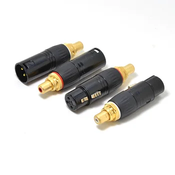  HiFi Ses Konektörü RCA XLR Erkek Dişi Fiş Altın Kaplama Konnektör Fişleri